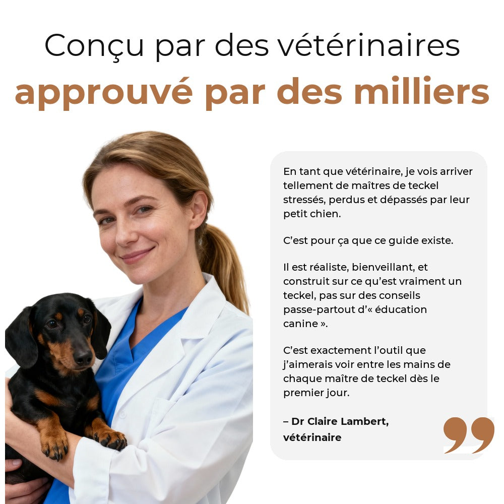 Guide conçu par des vétérinaires, approuvé par des milliers de maîtres